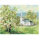Pattern, Countryside White Church by Kooler Design Studio