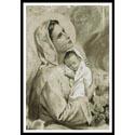 Mary and Baby Jesus - Sepia