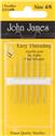 Supply, Easy Threading (Calyxeye) Needles Size 4/8 by John James Needles
