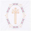 Stamped Stitchable, Cross & Flowers (Quilt Blocks) by Jack Dempsey