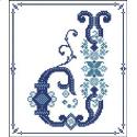 Decorative Blue Alphabet J