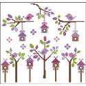 Pattern, Petite Birds Lavender by PinoyStitch