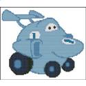 Pattern, Chubby Race Cars Blue Zoomer by PinoyStitch