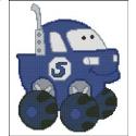 Pattern, Chubby Race Cars Blue Monster by PinoyStitch