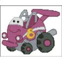 Pattern, Chubby Race Cars Plum Speedster by PinoyStitch