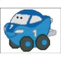 Pattern, Chubby Race Cars Blue VaBoom by PinoyStitch