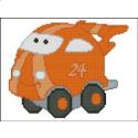 Pattern, Chubby Race Cars Orange Spicevet by PinoyStitch