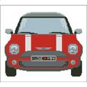 Pattern, Mini Sports Car  Red by PinoyStitch