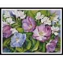 Purple Tulips & White Alstroneria
