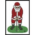 Santa Playing Golf