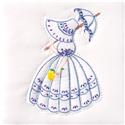 Stamped Stitchable, Parasol Lady (Quilt Blocks) by Jack Dempsey