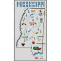 Pattern, Mississippi Map by Sue Hillis Designs