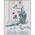 Pattern, Rhode Island Map by Sue Hillis Designs