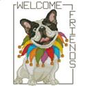 Pattern, Bull Dog Welcome Friends by PinoyStitch