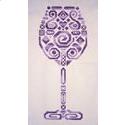 Pattern, Tribal Wine Glass by White Willow Stitching