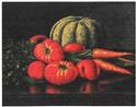 Still Life with Cantaloupe, Tomatoes, and Carrots