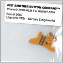 Beads, Buttons & Charm, Santa's Village 9 - Santa's Sleighworks Button by Just Another Button Company