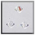 Beads, Buttons & Charm, 13023 - Rondele Crystal AB 4mm by Mill Hill