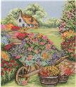 "Floral Wheelbarrow" | Cross Stitch Kit