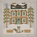 Pattern, Frosty Forest 1 - Raccoon Cabin by Country Cottage Needleworks