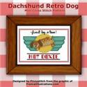 Pattern, Dachshund Retro Dog by PinoyStitch