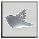 Beads, Buttons & Charm, 12052 - Small Bird Matte Crystal by Mill Hill