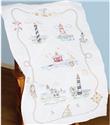 Stamped Stitchable, Lighthouse Lap Quilt Top by Jack Dempsey