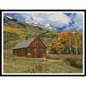 Mountains and Barn