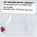 Beads, Buttons & Charm, Santa's Village 7 -  Christmas Tree Farm Button by Just Another Button Company