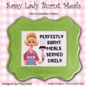 Pattern, Sassy Lady Burnt Meals by PinoyStitch