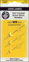 Supply, Twin Pointed Quick Stitch Needles by John James Needles