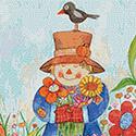 Happy Scarecrow Cross Stitch Pattern