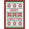 Pattern, Floral Christmas Card by CrossStitchCards