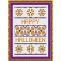 Pattern, Floral Halloween Card by CrossStitchCards