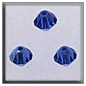 Beads, Buttons & Charm, 13033 - Rondele Sapphire AB 4mm by Mill Hill