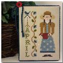 Pattern, Calendar Girls - April by Little House Needleworks