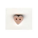 Beads, Buttons & Charm, Tiny Tea Dyed Heart Button by Just Another Button Company