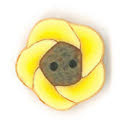 Beads, Buttons & Charm, Tiny Buttercup Button by Just Another Button Company