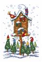 Pattern, Winter Birdhouse by Imaginating