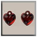 Beads, Buttons & Charm, 12077 - Very Sm Domed Heart Bright Red by Mill Hill