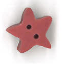 Beads, Buttons & Charm, Small Raspberry Star Button by Just Another Button Company