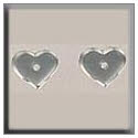 Beads, Buttons & Charm, 12234 - Very Petite Flat Heart Matte Crystal by Mill Hill