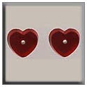Beads, Buttons & Charm, 12239 - Petite Flat Heart Matte Ruby by Mill Hill