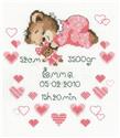 Kit, Girls Birth Announcement by Riolis