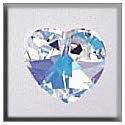 Beads, Buttons & Charm, 13036 - Small Heart Crystal AB by Mill Hill