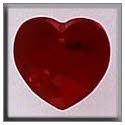 Beads, Buttons & Charm, 13046 - Medium Heart Siam by Mill Hill