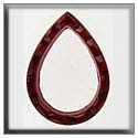 Beads, Buttons & Charm, 12019 - Open Faceted Teardrop Ruby by Mill Hill