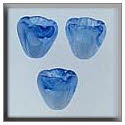 Beads, Buttons & Charm, 12032 - Small Bell Flower Marbled Light Blue by Mill Hill