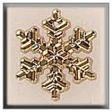 Beads, Buttons & Charm, 12038 - Medium Snowflake Gold by Mill Hill
