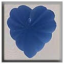 Beads, Buttons & Charm, 12071 - Frosted Starburst Heart Matte Sapphire by Mill Hill